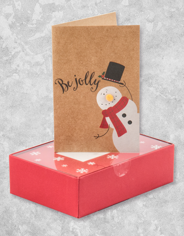 Hats Off Snowman (16 Count Boxed Christmas Cards)