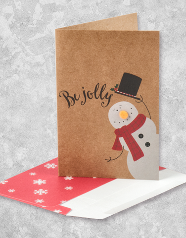 Hats Off Snowman (16 Count Boxed Christmas Cards)