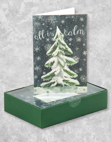 All Is Calm Tree (16 Count Boxed Christmas Cards)