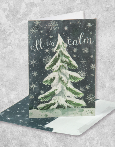 All Is Calm Tree (16 Count Boxed Christmas Cards)