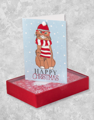 Christmas Hipster (10 Count Boxed Christmas Cards)