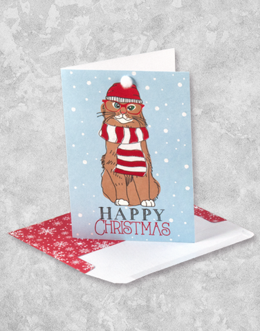 Christmas Hipster (10 Count Boxed Christmas Cards)