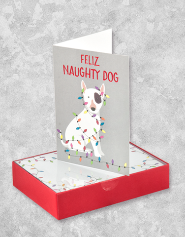 Feliz Naughty Dog (16 Count Boxed Christmas Cards)
