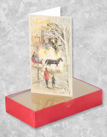 Vintage Christmas City (16 Count Boxed Christmas Cards)