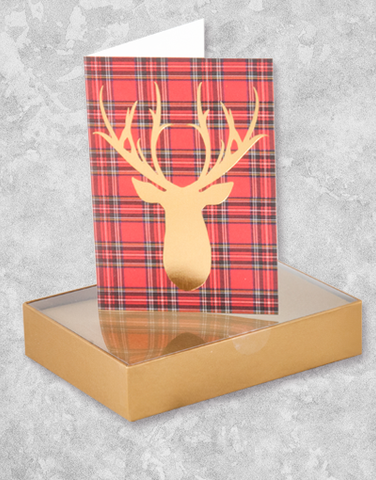 Tartan Deer (16 Count Boxed Christmas Cards)