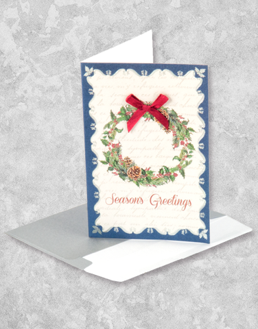 Watercolor Vintage Wreath (15 Count Boxed Christmas Cards)