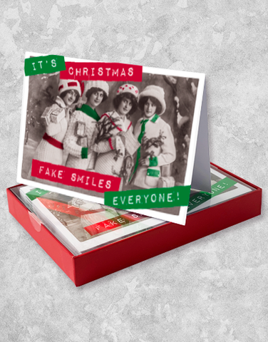 Fake Smiles Christmas (15 Count Boxed Christmas Cards)