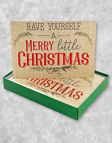 Little Burlap Christmas (15 Count Boxed Christmas Cards)