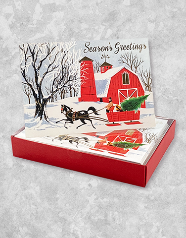 Greetings From The Farm (15 Count Boxed Christmas Cards)