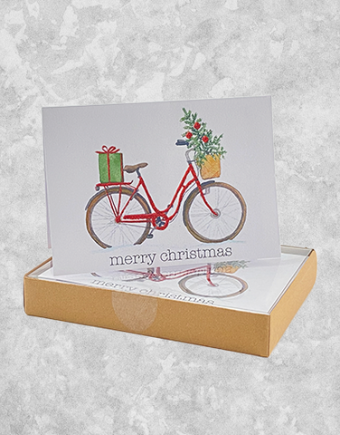 Bicycle Christmas (15 Count Boxed Christmas Cards)