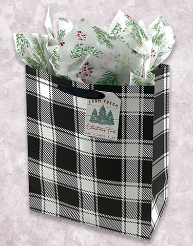 Checkered Rustic Farm (Garden) Gift Bags