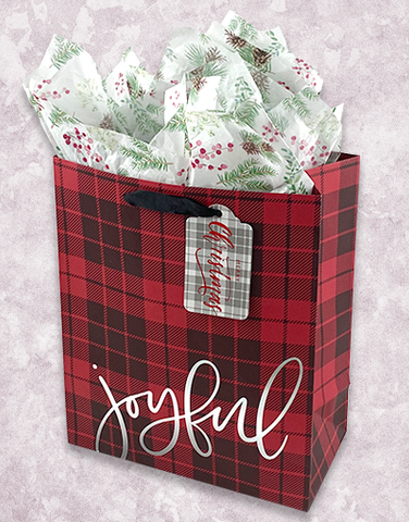 Joyful Plaid (Garden) Gift Bags