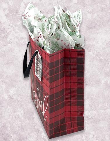 Joyful Plaid (Garden) Gift Bags