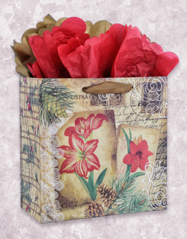 Amaryllis & Pine Gift Bags