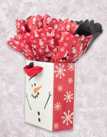 Simple Snowman White (Petite) Gift Bags