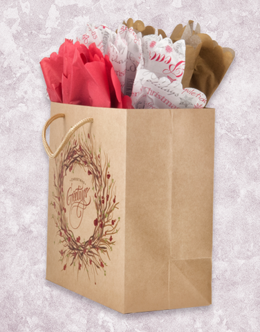 Winter Wreath (Medium Square) Gift Bags