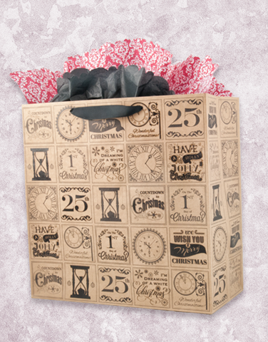 Countdown to Christmas (Square Jumbo) Gift Bags