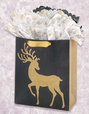 Elegant Gold Deer (Garden) Gift Bags