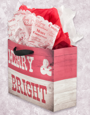 Wooden Merry & Bright (Market) Gift Bags