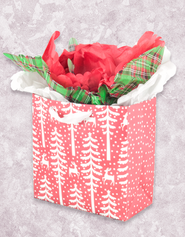 Alpine Reindeer Red (Medium Square) Gift Bags