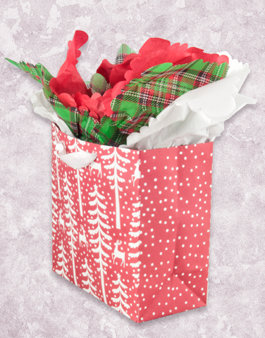 Alpine Reindeer Red (Medium Square) Gift Bags