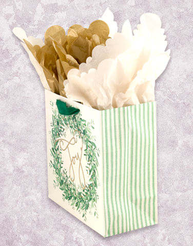 Sage Wreath (Medium Square) Gift Bags