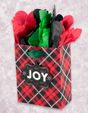 Joy In Plaid (Petite) Gift Bags