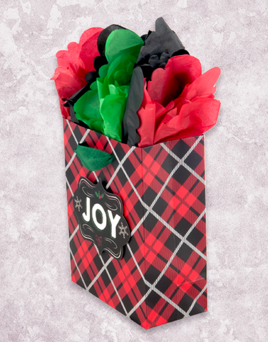 Joy In Plaid (Petite) Gift Bags