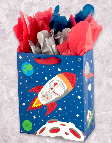 Santa Spaceship (Garden) Gift Bags