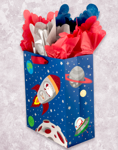 Santa Spaceship (Garden) Gift Bags