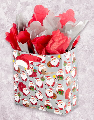 Santa's Frolic (Medium Square) Gift Bags