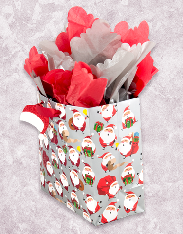 Santa's Frolic (Medium Square) Gift Bags