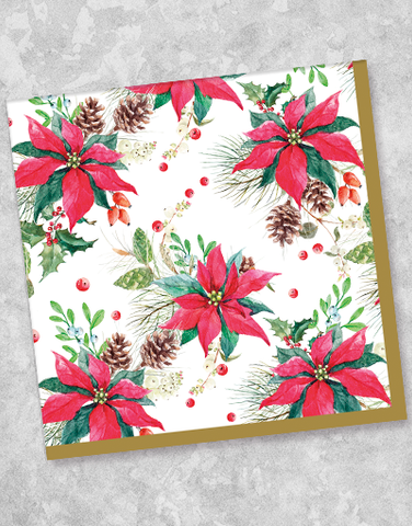 Prized Poinsettia Luncheon Napkins (40 Count)