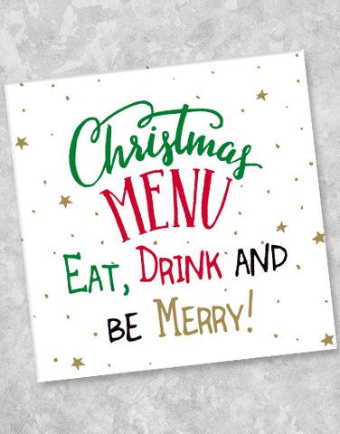 Christmas Menu Luncheon Napkins (44 Count)