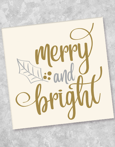 Merry & Bright Gold Luncheon Napkins (44 Count)