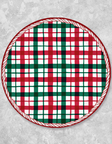 Christmastime Plaid Dinner Plates (24 Count)