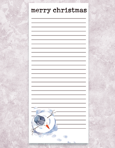 Watercolor Frosty Shopping List Pad