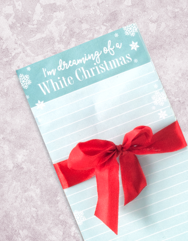 Dreaming of Red and White Shopping List Pad