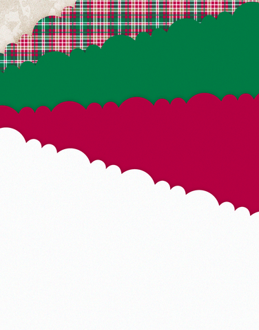 Christmas Tartan Scalloped Tissue Paper