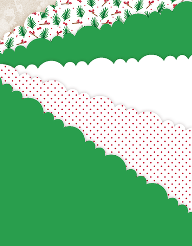 Christmas Pine Scalloped Tissue Paper