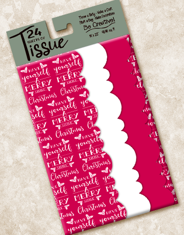 Wishes For Chirstmas Scalloped Tissue Paper