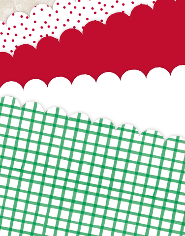 Holiday Surprise Scalloped Tissue Paper