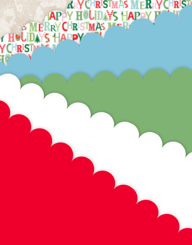 Fun Holiday Wishes Scalloped Tissue Paper