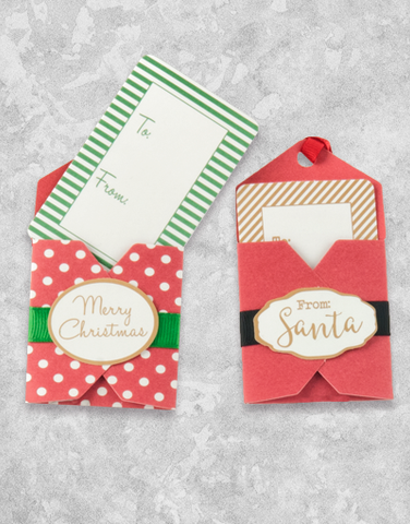 Santa Dots (6 Count Holiday Gift Tags)
