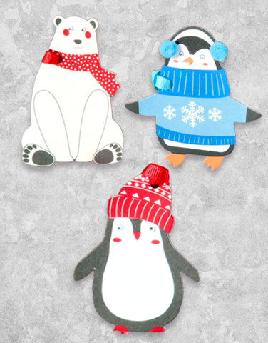 Arctic Critters (12 Count Holiday Gift Tags)