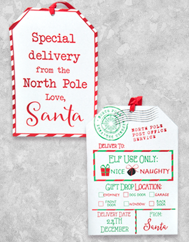 From Santa (12 Count Jumbo Holiday Gift Tags)