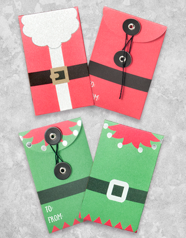 Santa & Elf Suits (6 Count Holiday Gift Card Holders)