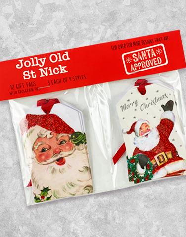 Jolly Old St Nick (12 Count Holiday Gift Tags)