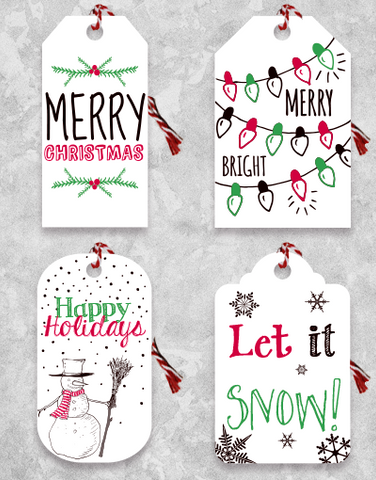 Holiday Whimsy (12 Count Holiday Gift Tags)