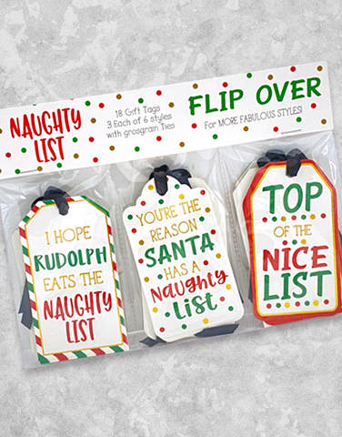 Naughty List (18 Count Holiday Gift Tags)